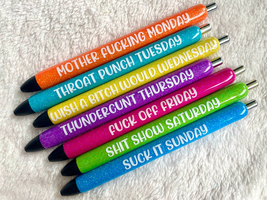 Days of the Week Pens, Pens for Everyday 